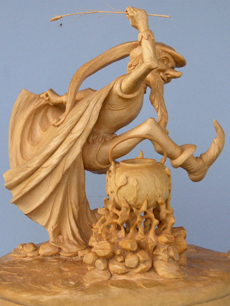 Detailed wood carving